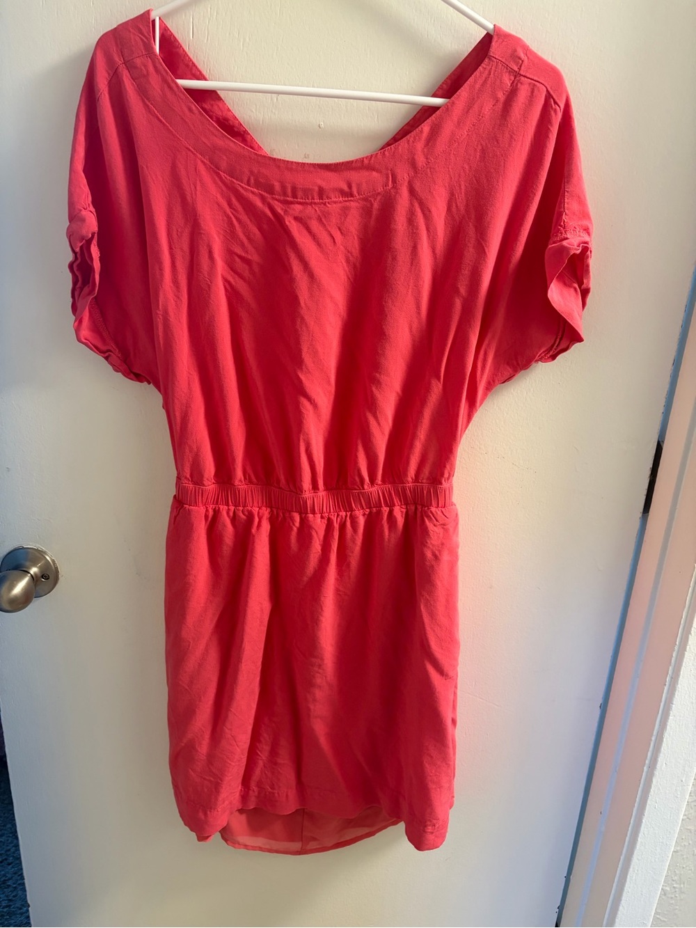BCBGeneration Coral Pink Open Back Cutout Mini Dress Size M